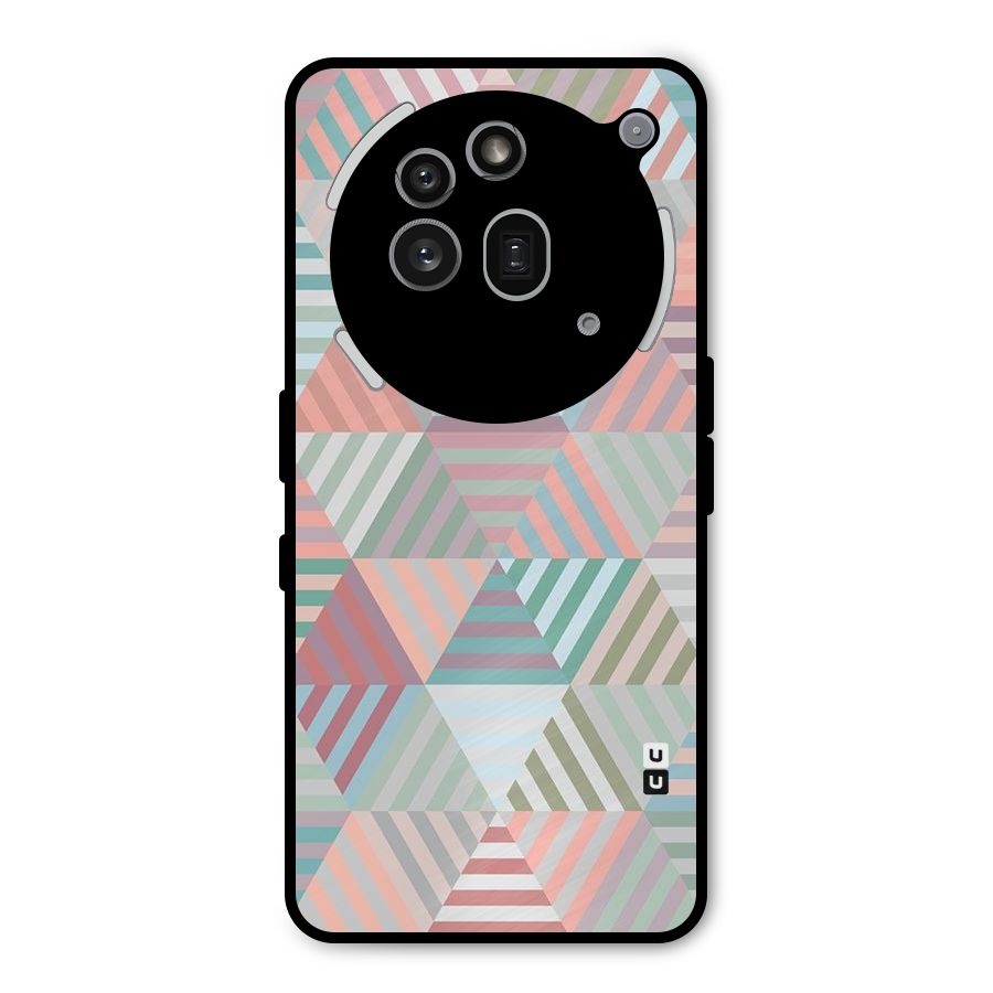 Abstract Triangle Lines Metal Back Case for Nothing Phone 3a Pro