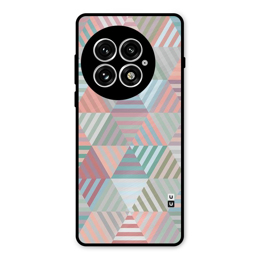 Abstract Triangle Lines Metal Back Case for OnePlus 13