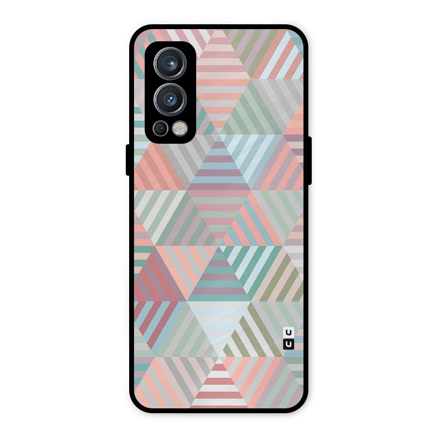 Abstract Triangle Lines Metal Back Case for OnePlus Nord 2 5G