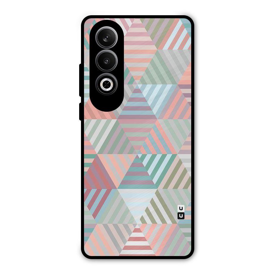 Abstract Triangle Lines Metal Back Case for OnePlus Nord CE4