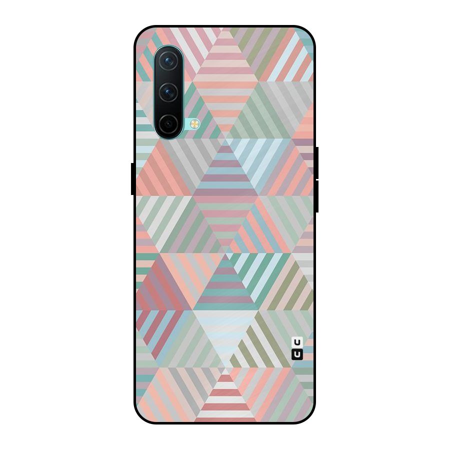 Abstract Triangle Lines Metal Back Case for OnePlus Nord CE 5G