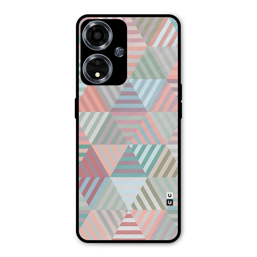 Abstract Triangle Lines Metal Back Case for Oppo A59