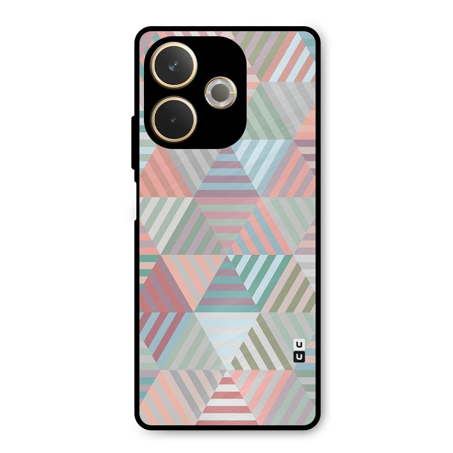 Abstract Triangle Lines Metal Back Case for Oppo A5 Pro