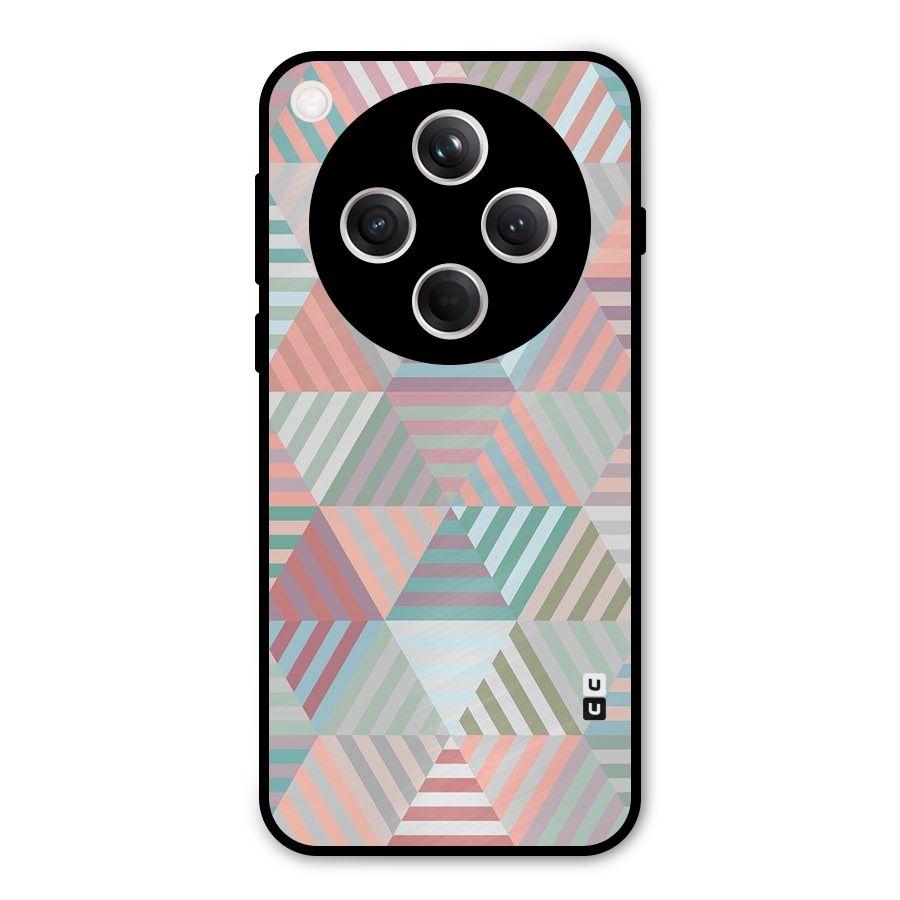 Abstract Triangle Lines Metal Back Case for Oppo Find X8