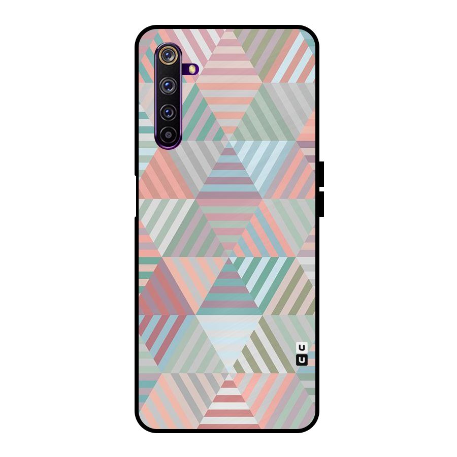Abstract Triangle Lines Metal Back Case for Realme 6 Pro