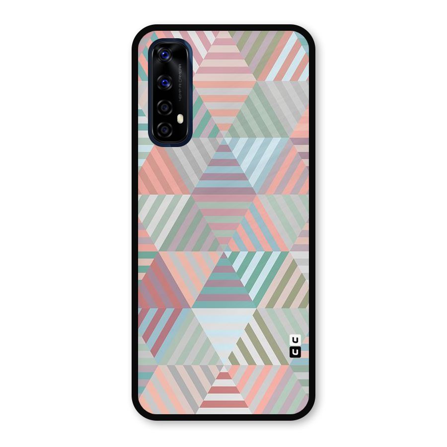 Abstract Triangle Lines Metal Back Case for Realme 7