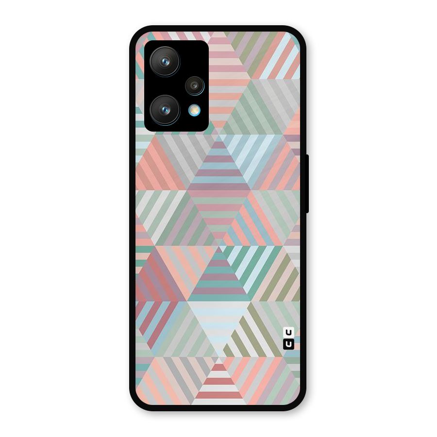 Abstract Triangle Lines Metal Back Case for Realme 9