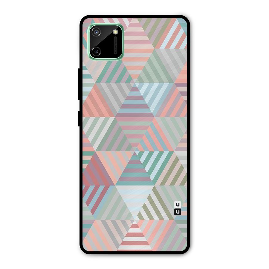 Abstract Triangle Lines Metal Back Case for Realme C11