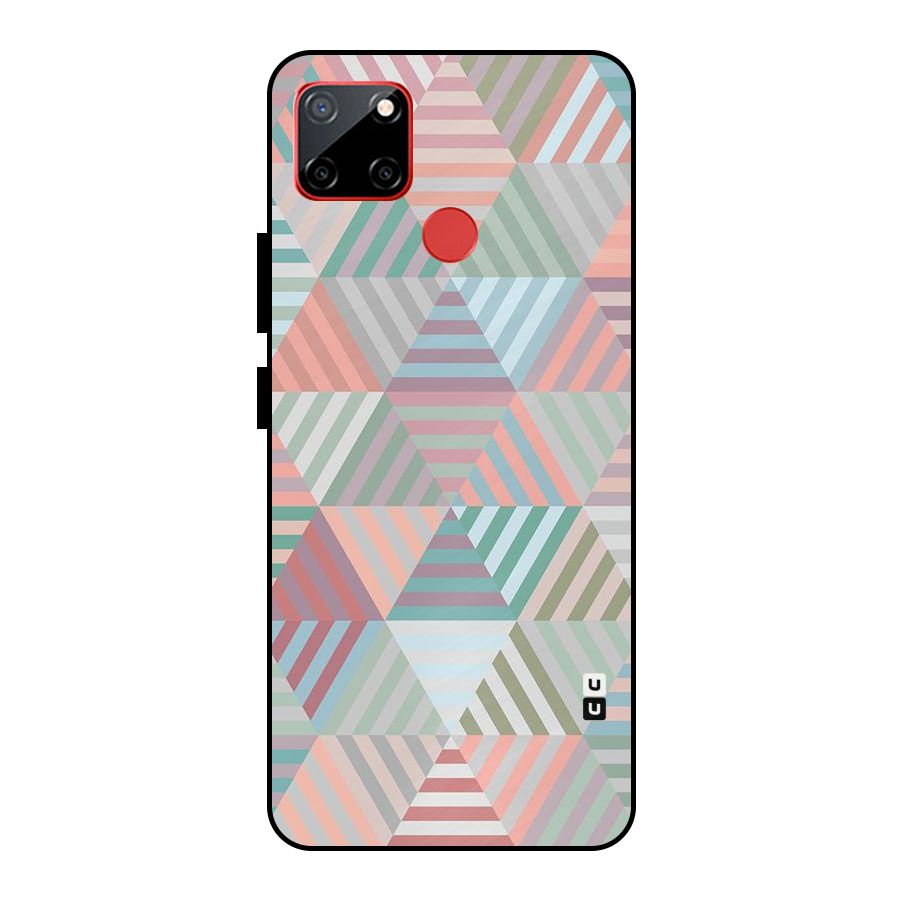 Abstract Triangle Lines Metal Back Case for Realme C12