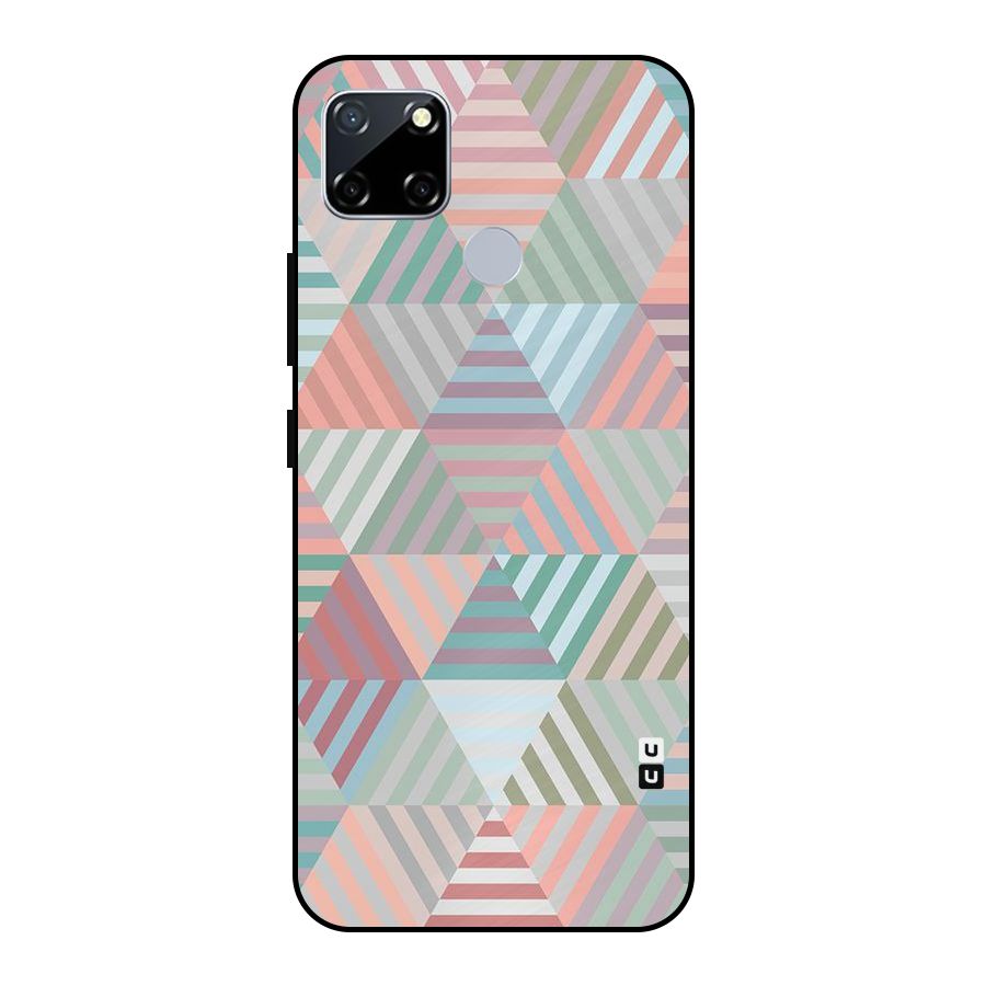 Abstract Triangle Lines Metal Back Case for Realme Narzo 20