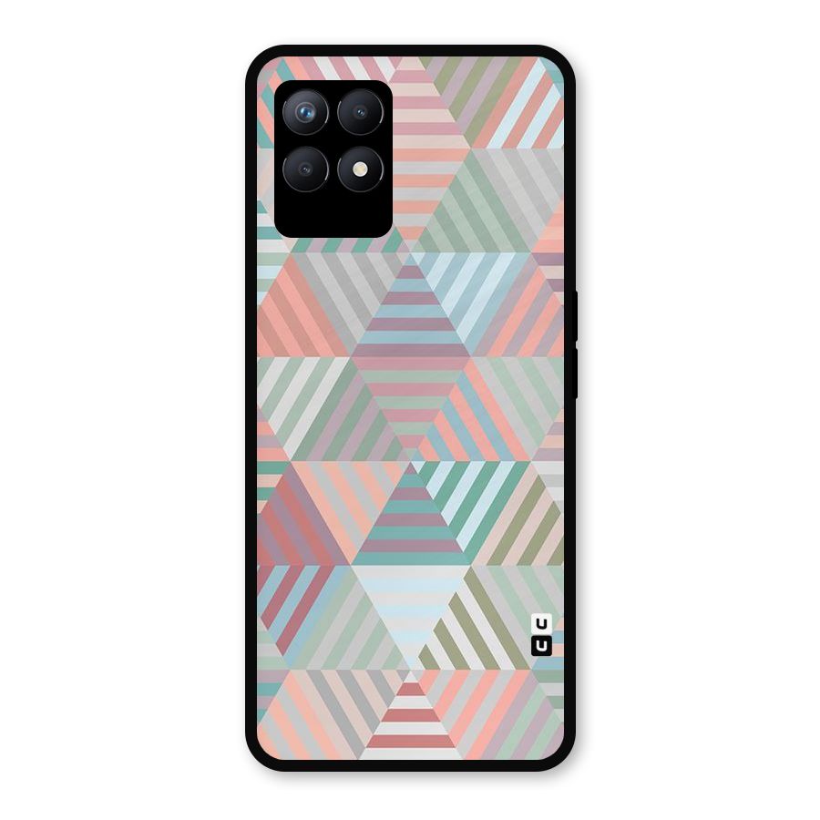 Abstract Triangle Lines Metal Back Case for Realme Narzo 50