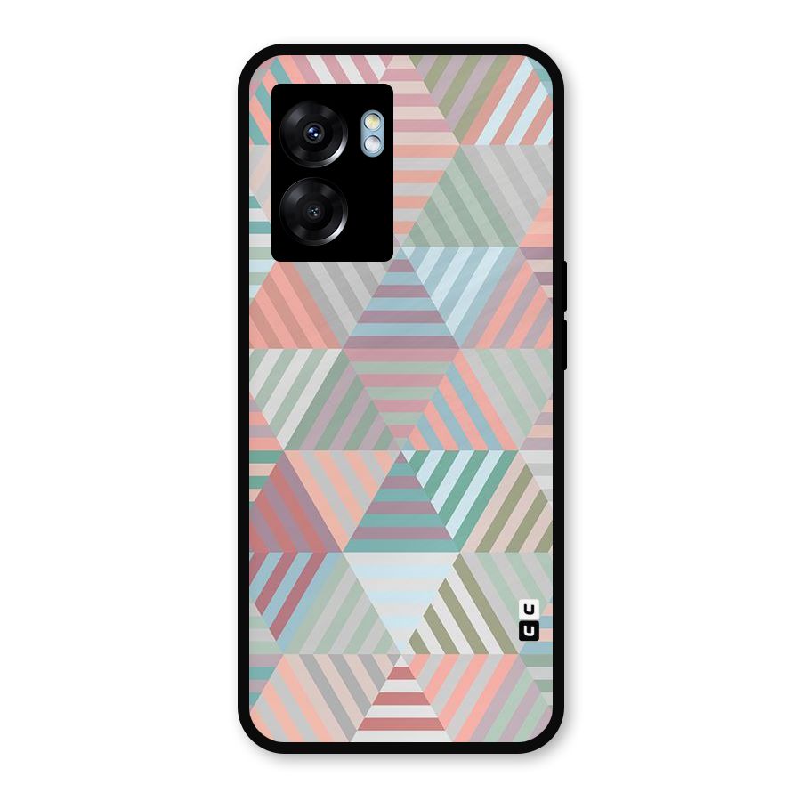 Abstract Triangle Lines Metal Back Case for Realme Narzo 50 5G