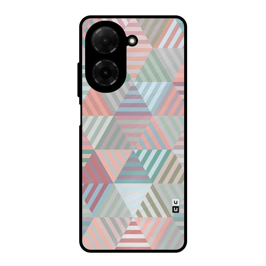 Abstract Triangle Lines Metal Back Case for Redmi A5 4G