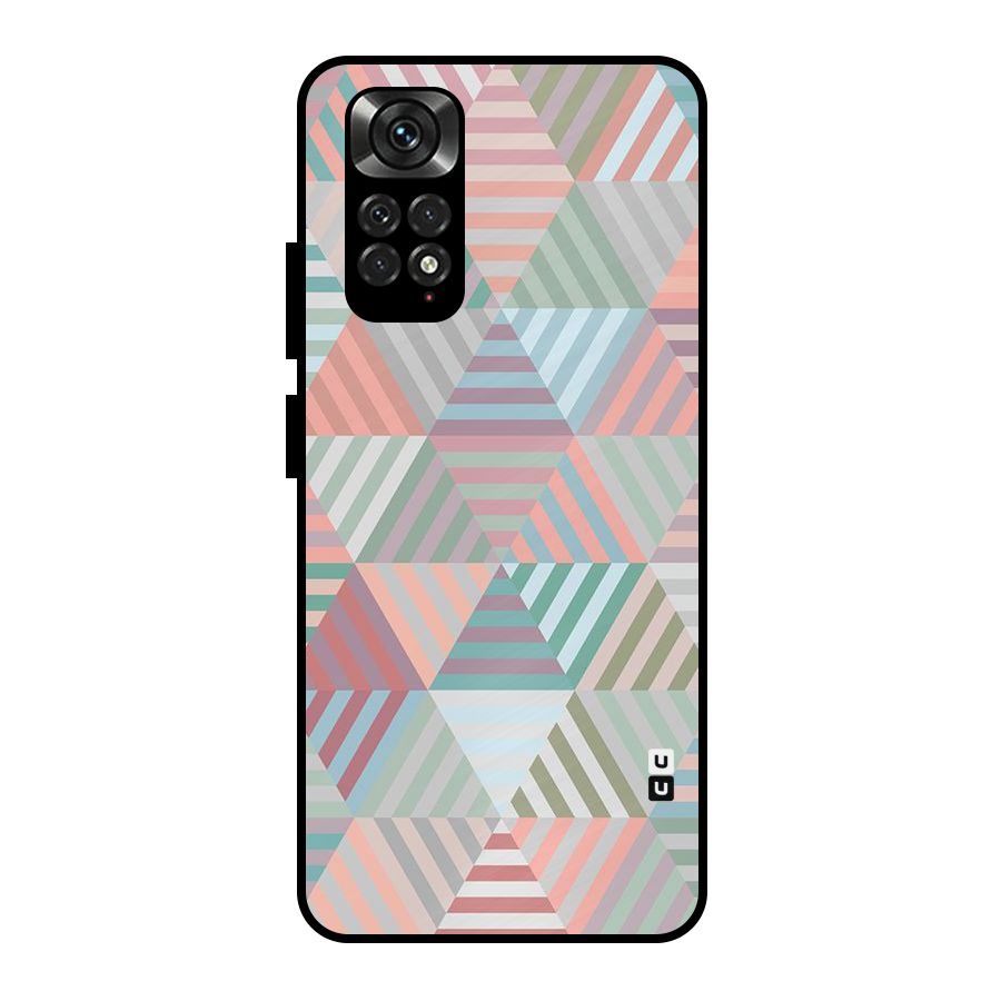 Abstract Triangle Lines Metal Back Case for Redmi Note 11 Pro