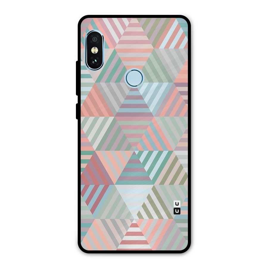 Abstract Triangle Lines Metal Back Case for Redmi Note 5 Pro