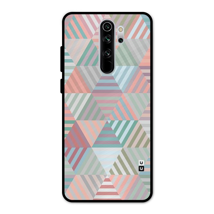 Abstract Triangle Lines Metal Back Case for Redmi Note 8 Pro