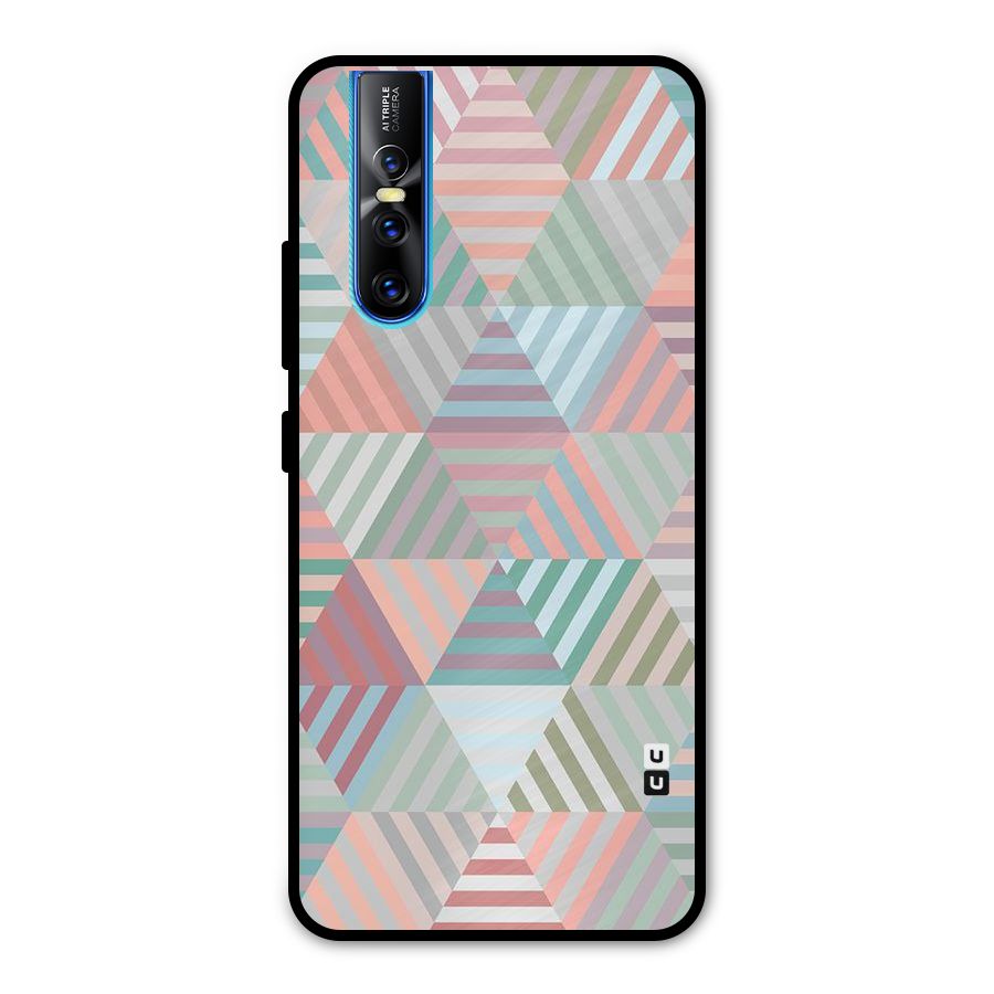 Abstract Triangle Lines Metal Back Case for Vivo V15 Pro