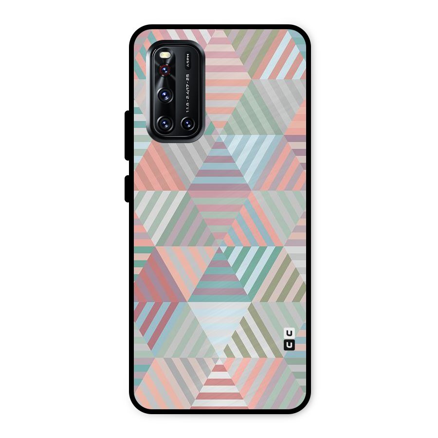 Abstract Triangle Lines Metal Back Case for Vivo V19