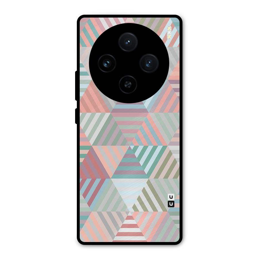 Abstract Triangle Lines Metal Back Case for Vivo X100
