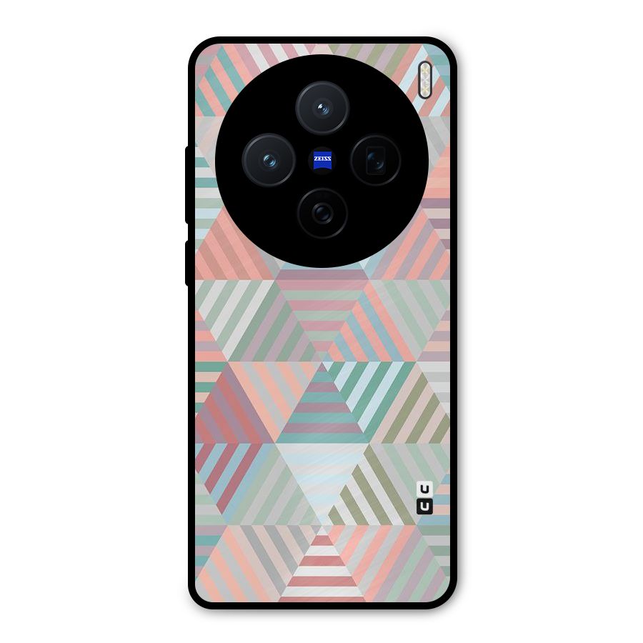 Abstract Triangle Lines Metal Back Case for Vivo X200