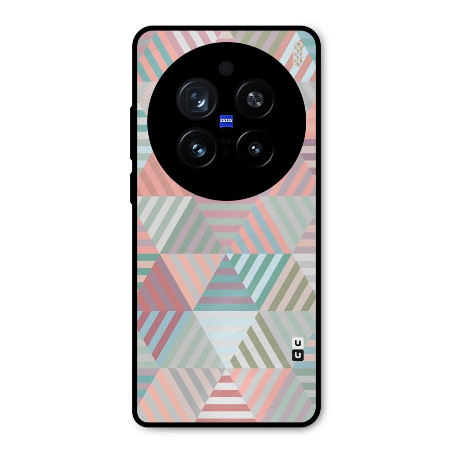 Abstract Triangle Lines Metal Back Case for Vivo X200 Pro