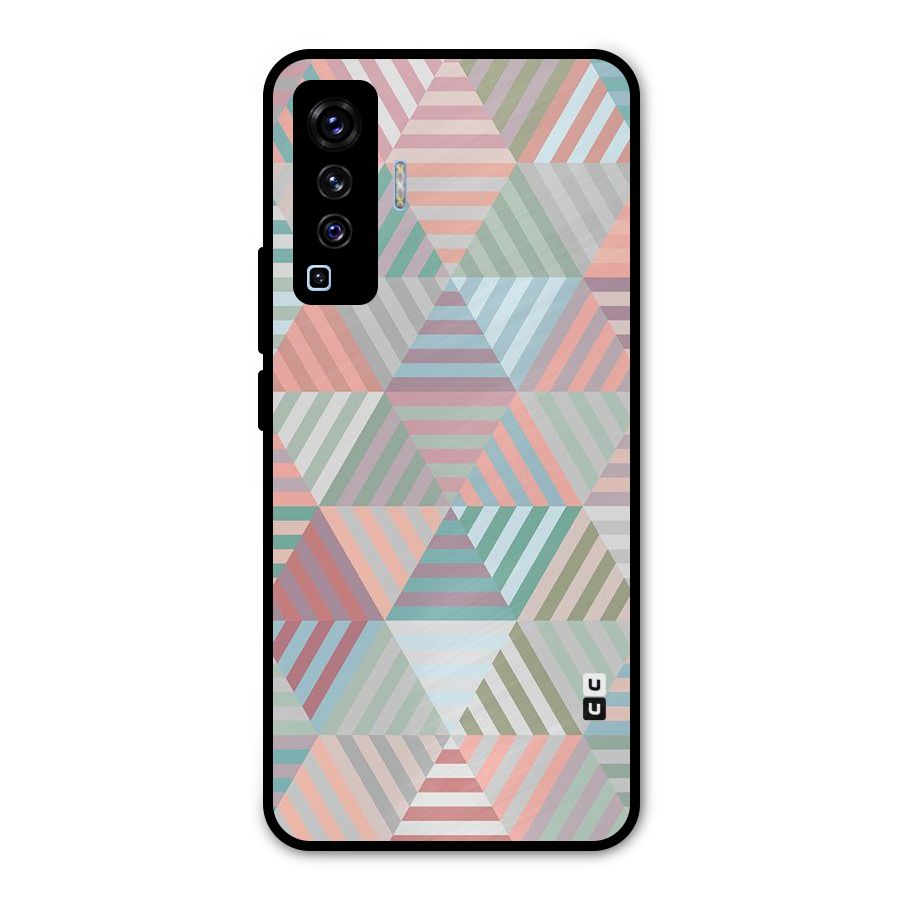 Abstract Triangle Lines Metal Back Case for Vivo X50