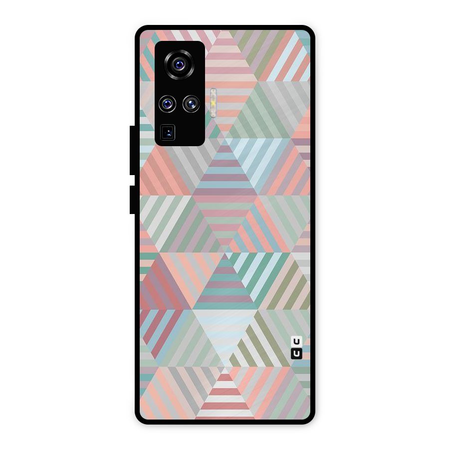 Abstract Triangle Lines Metal Back Case for Vivo X50 Pro