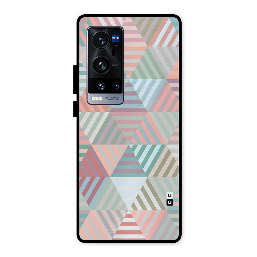 Abstract Triangle Lines Metal Back Case for Vivo X60 Pro Plus
