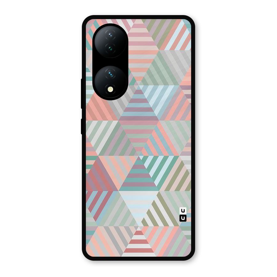 Abstract Triangle Lines Metal Back Case for Vivo Y100