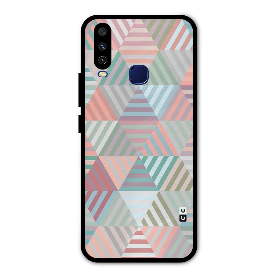 Abstract Triangle Lines Metal Back Case for Vivo Y15