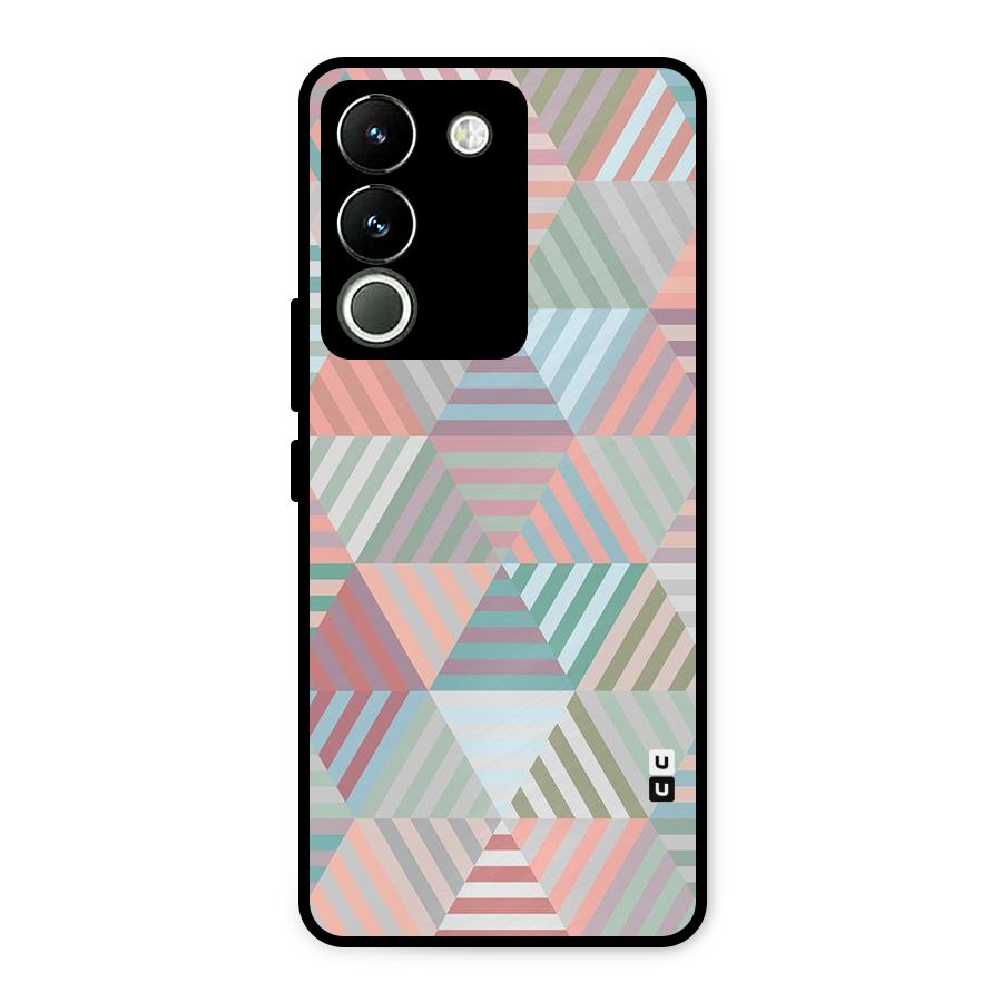 Abstract Triangle Lines Metal Back Case for Vivo Y200