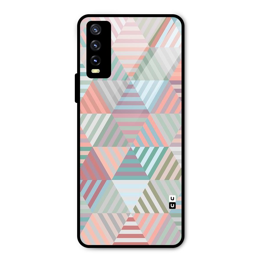 Abstract Triangle Lines Metal Back Case for Vivo Y20t