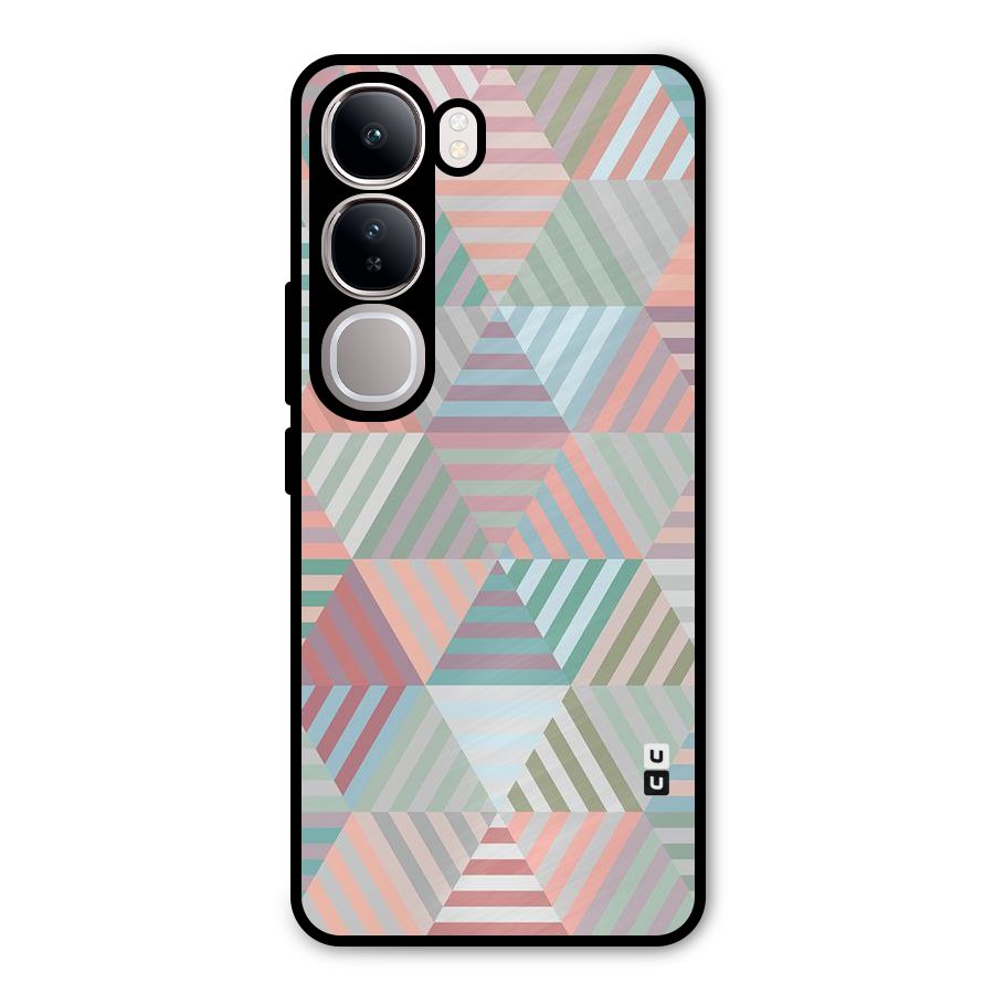 Abstract Triangle Lines Metal Back Case for Vivo Y300