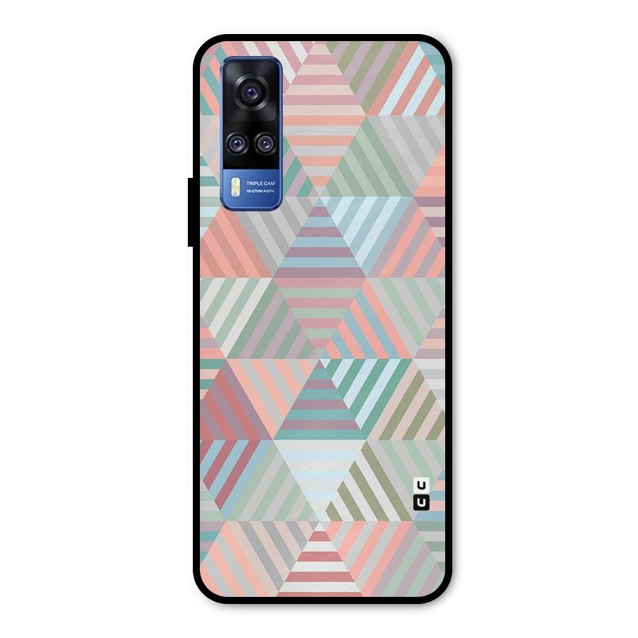 Abstract Triangle Lines Metal Back Case for Vivo Y31