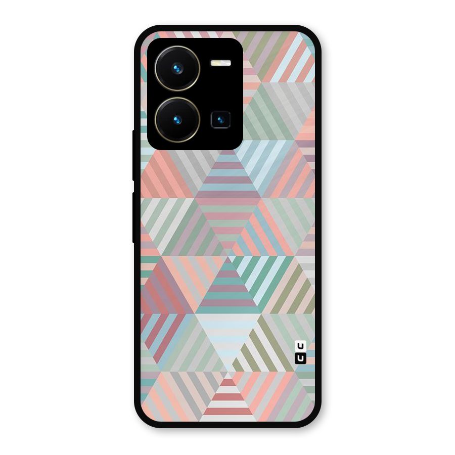 Abstract Triangle Lines Metal Back Case for Vivo Y35