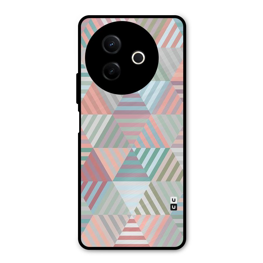 Abstract Triangle Lines Metal Back Case for Vivo Y39