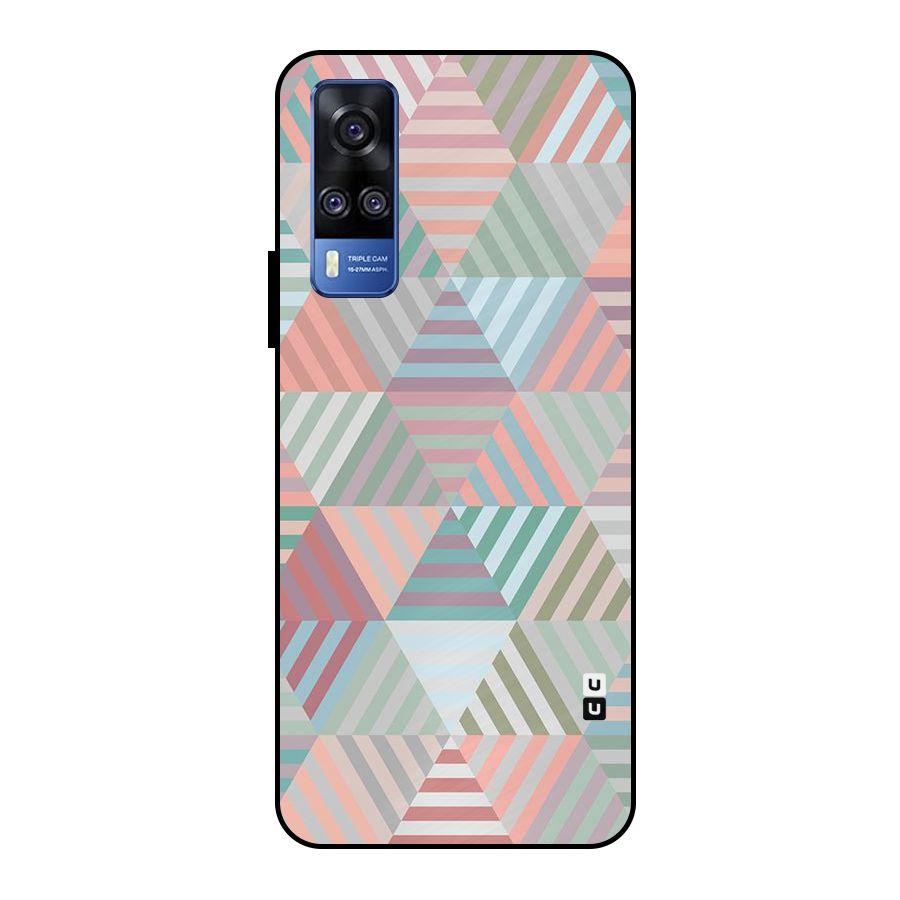 Abstract Triangle Lines Metal Back Case for Vivo Y51