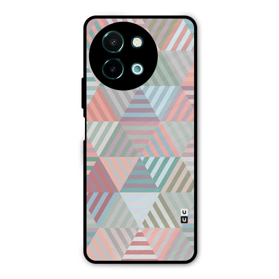 Abstract Triangle Lines Metal Back Case for Vivo Y58