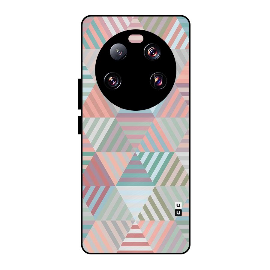 Abstract Triangle Lines Metal Back Case for Xiaomi 13 Ultra