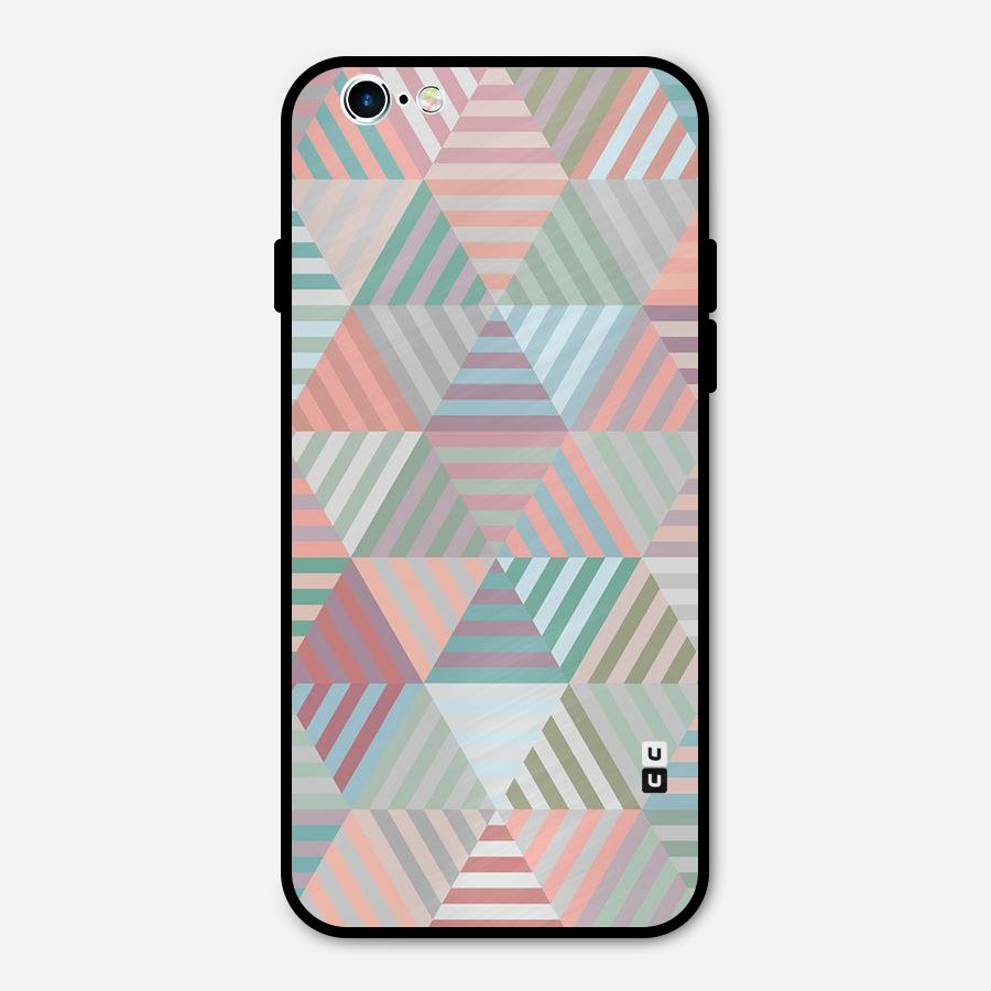 Abstract Triangle Lines Metal Back Case for iPhone 6 6s