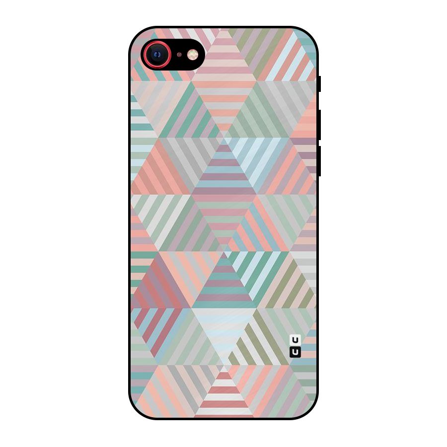Abstract Triangle Lines Metal Back Case for iPhone 7