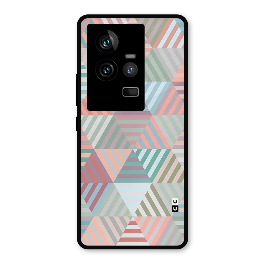Abstract Triangle Lines Metal Back Case for iQOO 11 5G