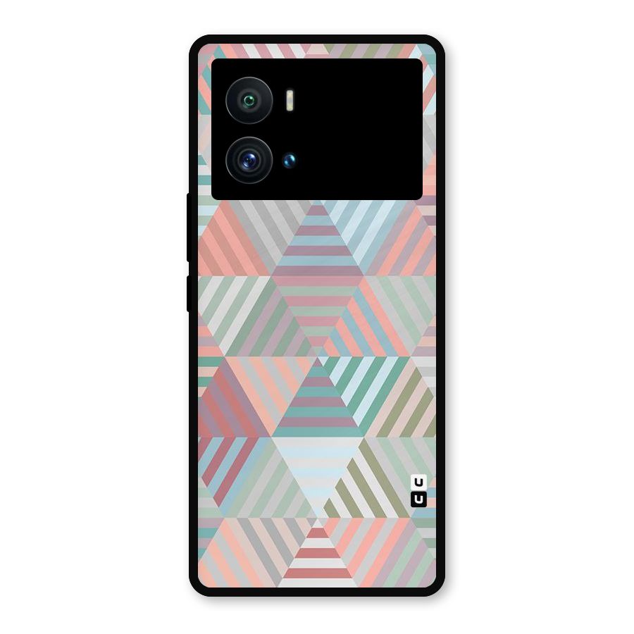 Abstract Triangle Lines Metal Back Case for iQOO 9 Pro