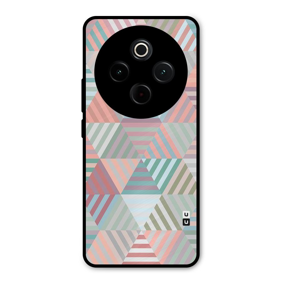 Abstract Triangle Lines Metal Back Case for iQOO Z10