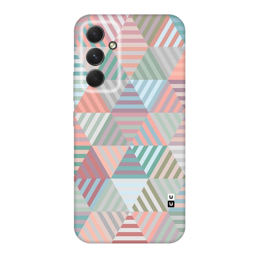 Abstract Triangle Lines Original Polycarbonate Back Case for Galaxy A54