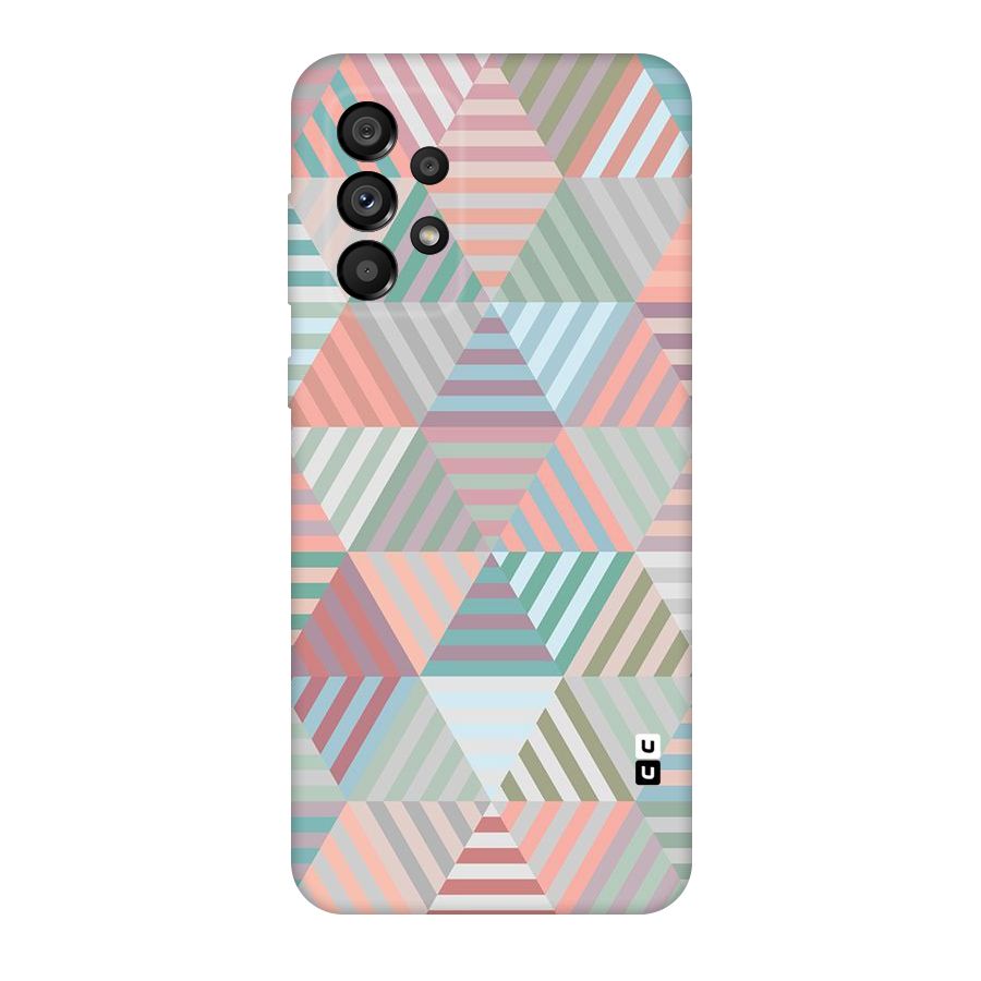 Abstract Triangle Lines Original Polycarbonate Back Case for Galaxy A73 5G