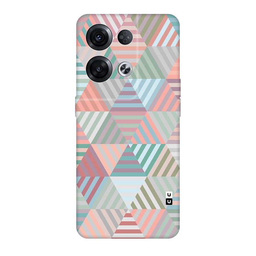 Abstract Triangle Lines Original Polycarbonate Back Case for Oppo Reno8 Pro 5G