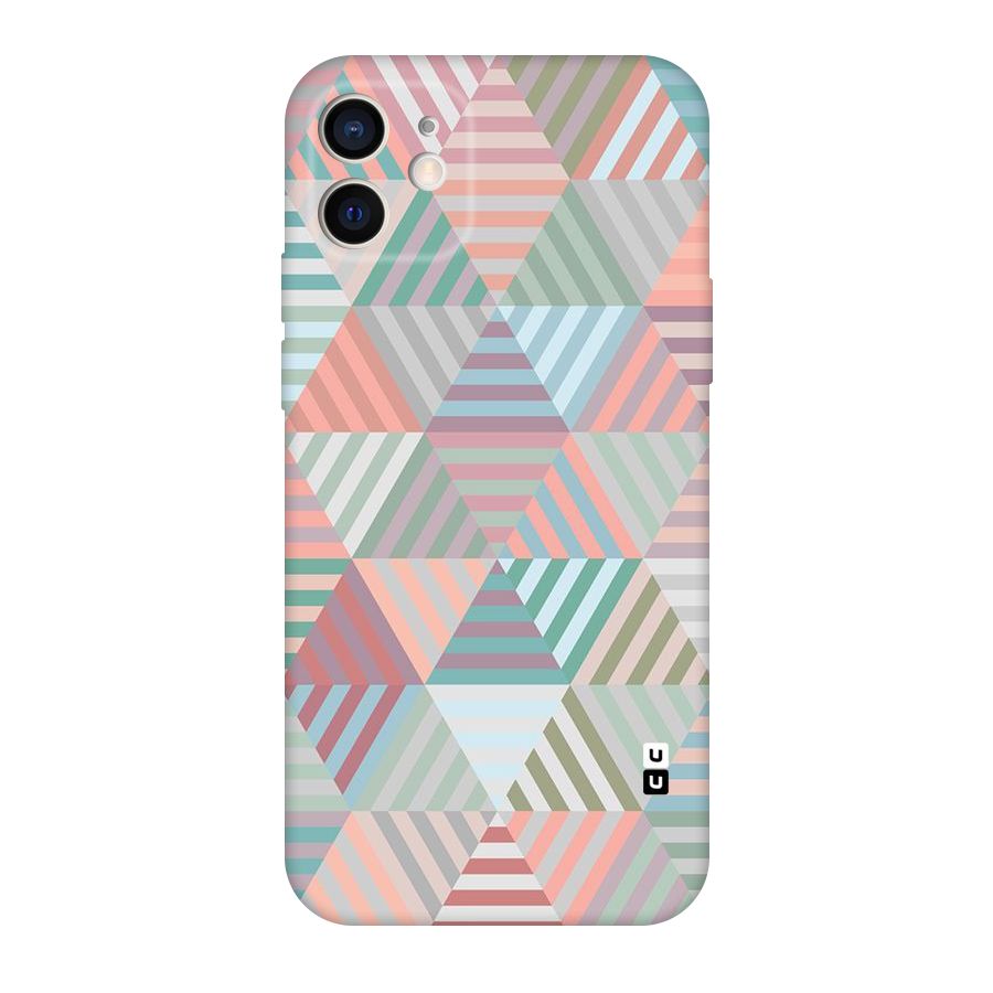 Abstract Triangle Lines Original Polycarbonate Back Case for iPhone 12