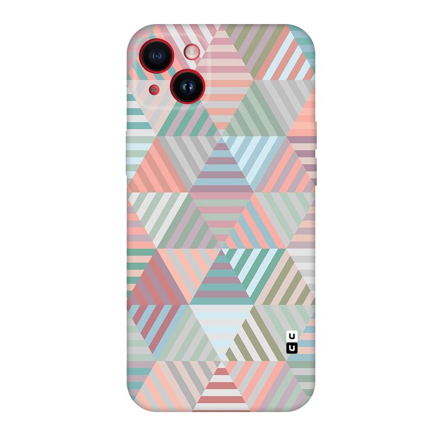 Abstract Triangle Lines Original Polycarbonate Back Case for iPhone 14 Plus