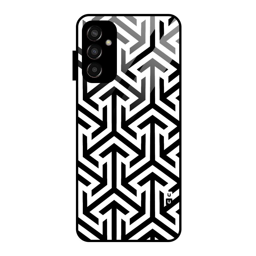 Abstract Triple Arrows Glass Back Case for Galaxy F13